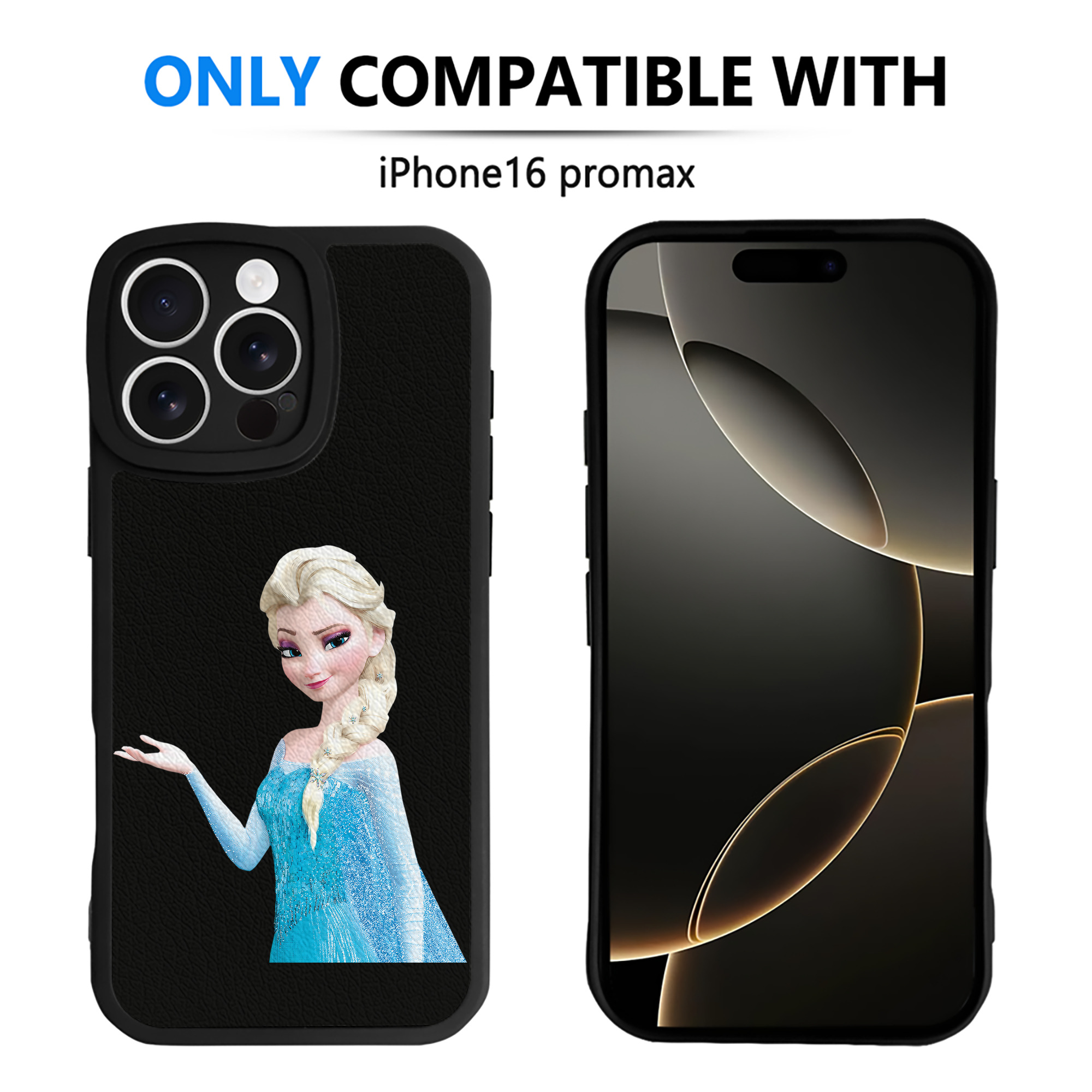 （画像用） アナと雪の女王 アンナ エルサ Frozen Anna Elsa 【iPhone 16シリーズ対応】シリコンスマホケース（レザー調） 材質：シリコン
